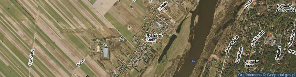 Zdjęcie satelitarne Rybienko Stare ul.